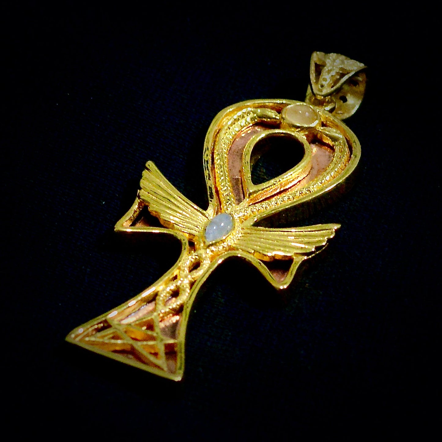 Ankh Caduceus Talisman Liquid Fire Mantra