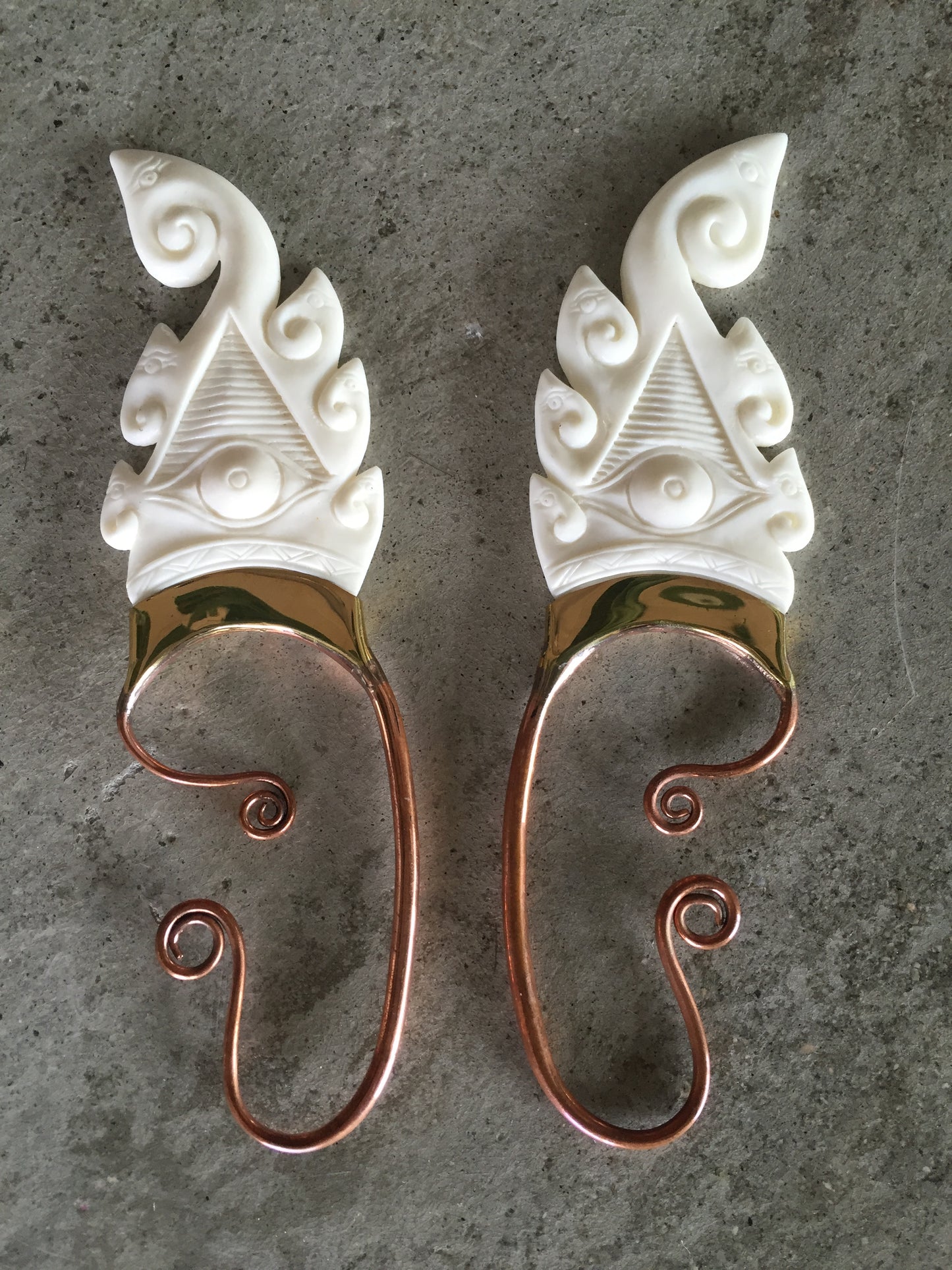 Ganesha Ear Cuffs - Bone