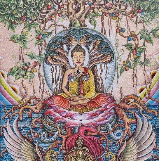 Tree of Life Buddha Painting