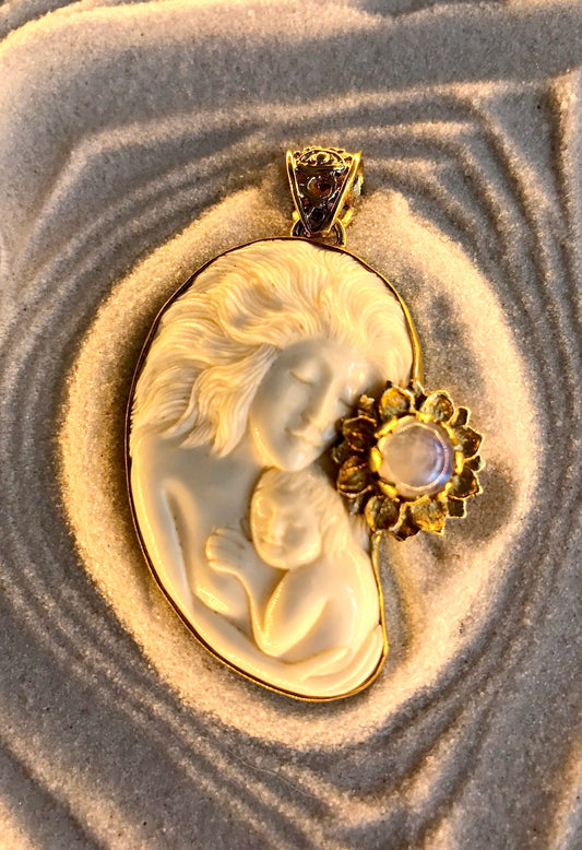 Divine Mother Pendant - Brass