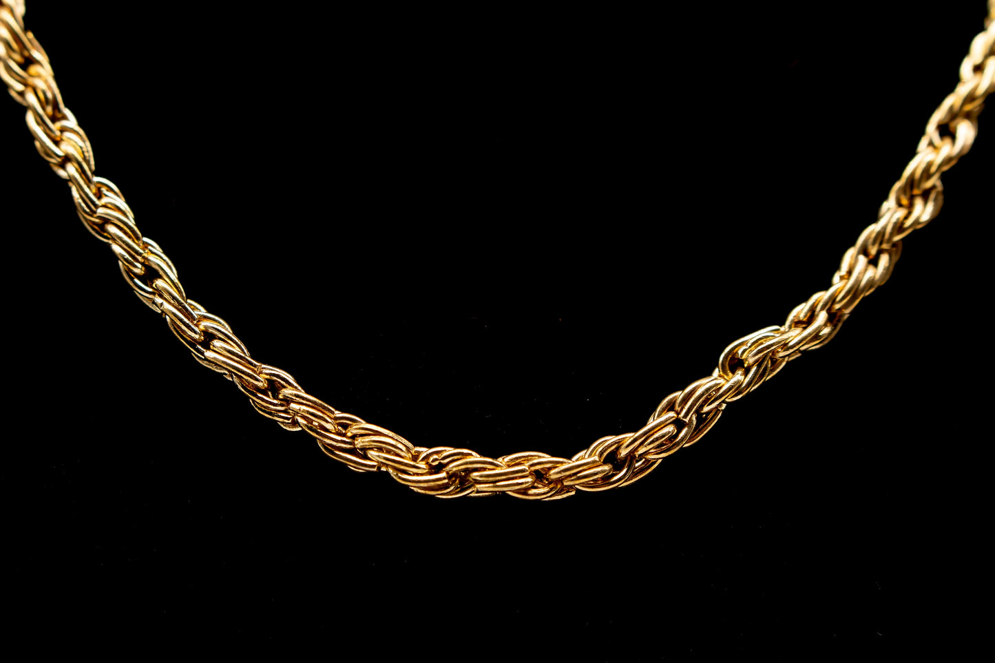 Adjustable Hand-Braided Chain with Cobra Clasp - Brass