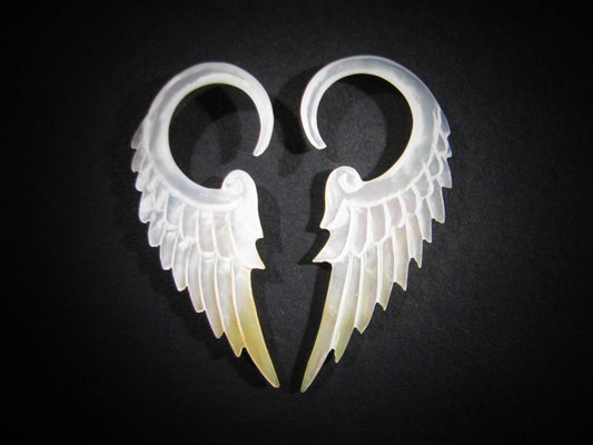 Angel Wing Gauged Earrings