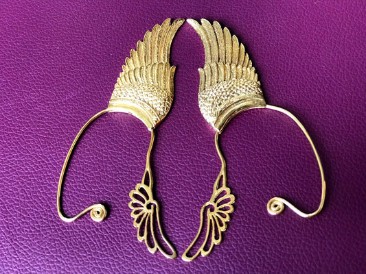 Wing Ear Cuff - 24K Gold Plated - Large