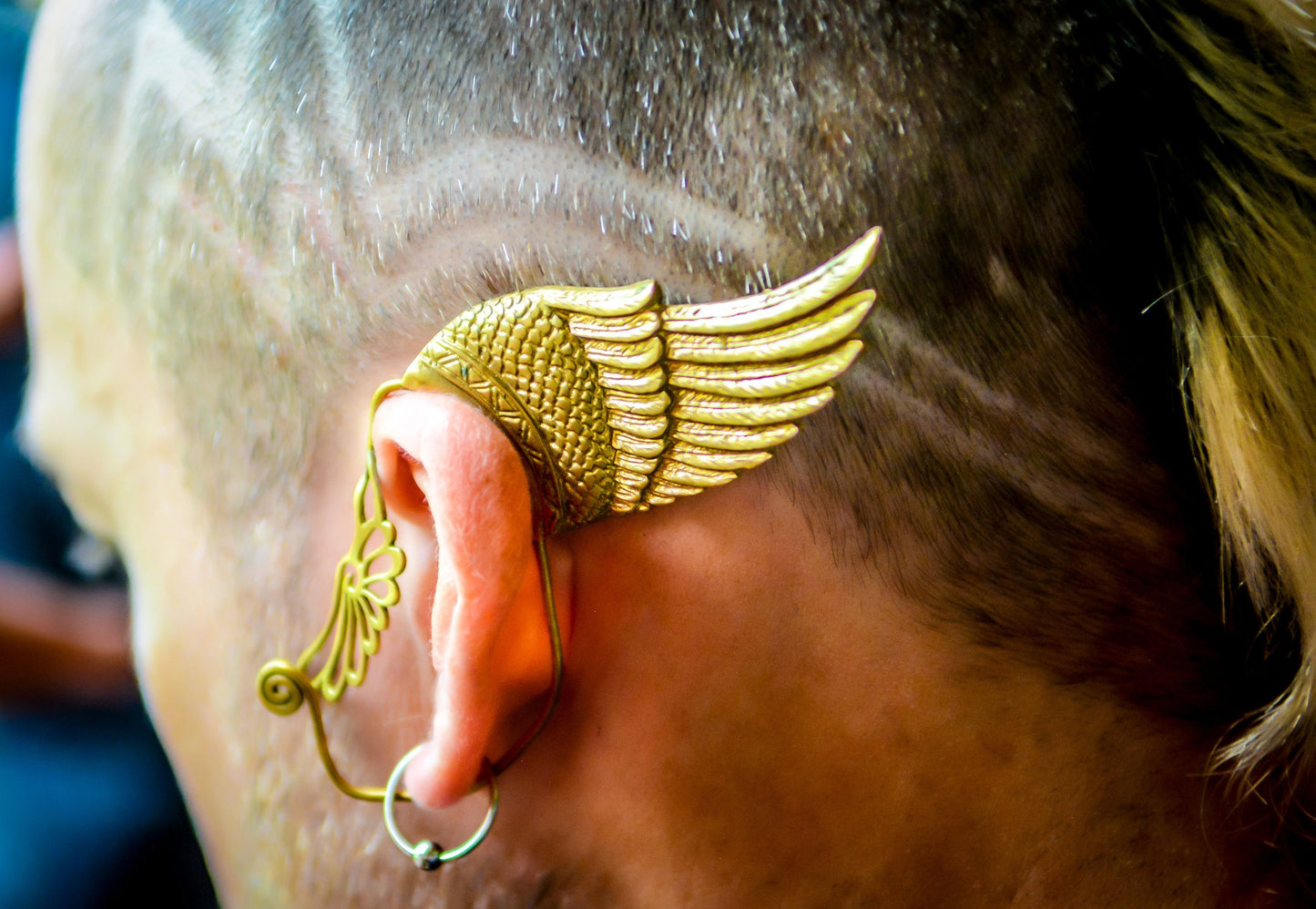 Wing Ear Cuffs - Brass